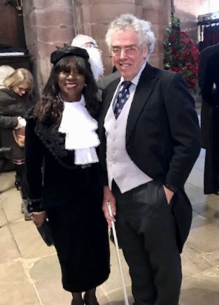Marcia Reid Fotheringham, High Sheriff of Cumbria 2019/2020 & Undersheriff Tim Cartmell