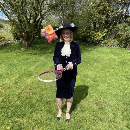 High Sheriff Julie Barton films her contribution to the Foodbank Challenge