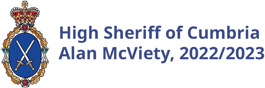 Alan McViety, High Sheriff of Cumbria 2022-2023 shield