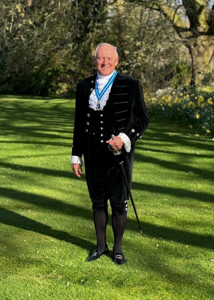 Portrait photo of High Sheriff of Cumbria Chris Holmes DL 2024/2025 in full ceremonial dress