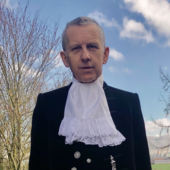 Headshot of Alan McViety High Sheriff of Cumbria 2022/2023 in ceremonial dress