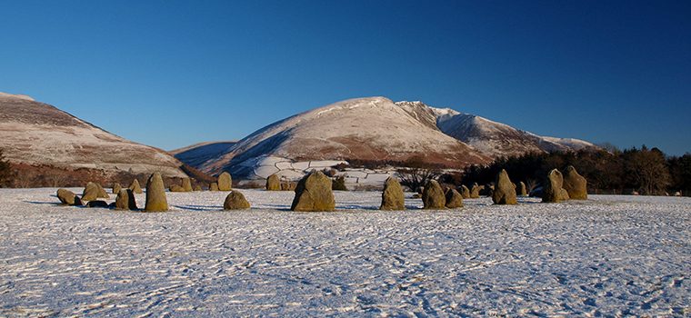 Castlerigg standing stones in the snow