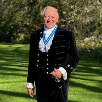 Portrait photo of High Sheriff of Cumbria Chris Holmes DL 2024/2025 in full ceremonial dress